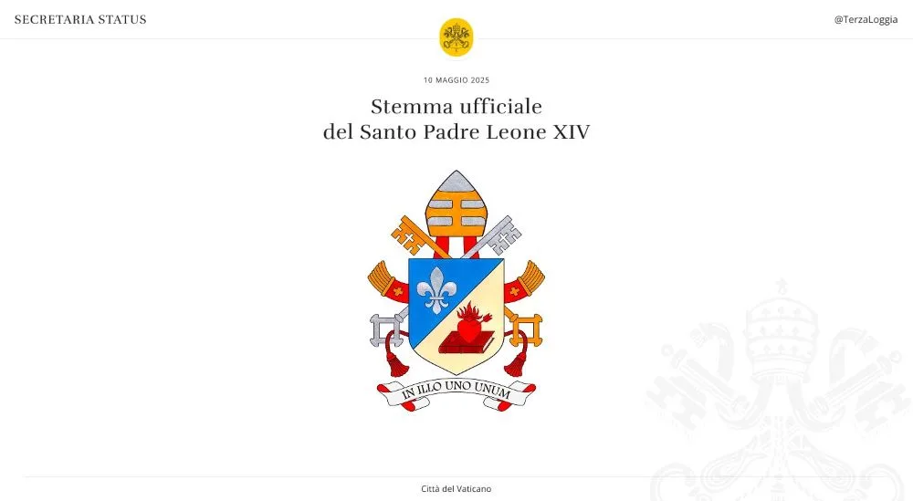 Leão XIV: Um coração agostiniano no trono de Pedro brasão e lema papa leão xiv